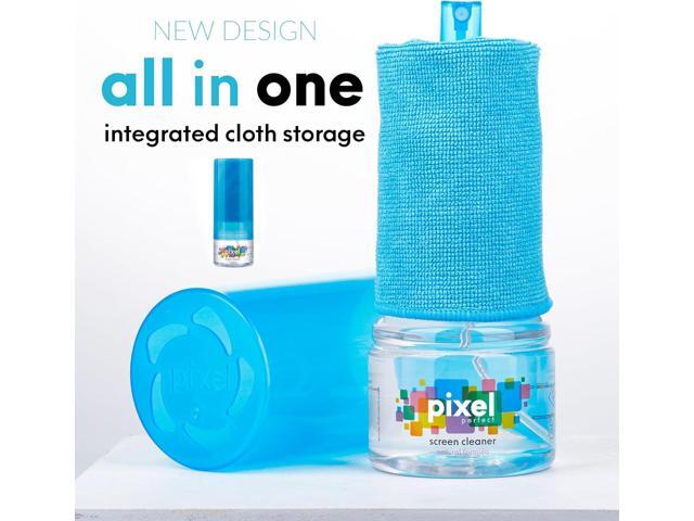 Pixel Perfect Screen Cleaner Kit 10oz, Natural Plant-Based Formula with 12'x12' Microfiber Towel, Safe for TVs, Laptops, Monitors, Phones, Tablets,...