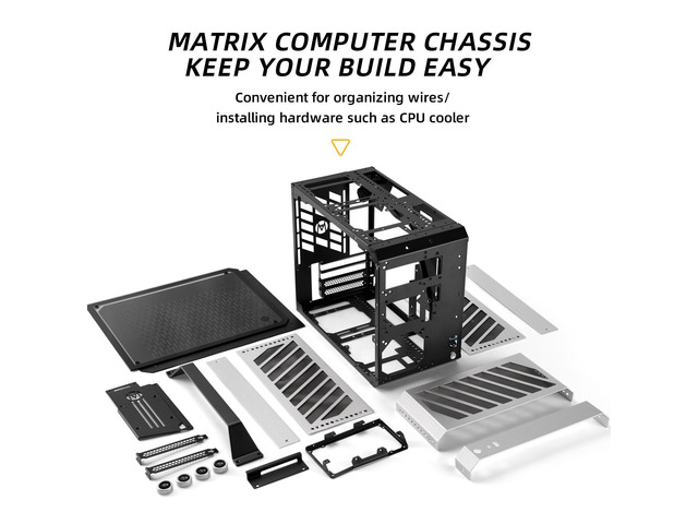 Mechanic master C28 case 17.9L ultra-compact portable handle MATX compatible with 240 Aio /162mm air-cooler options SFX & ATX power supply...