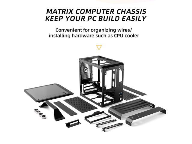 Mechanic Master C24 Small Cube Sugar Mini-ITX Chassis / Alumium / Steel / Temered Glass ITX Small Form Factor Computer Case Black