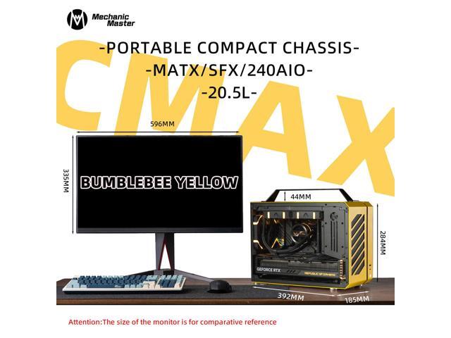 Mechanical Master C+Max Desktop Compact with Handle - MATX case,specially designed for longer GPUs, supporting 240 AIO and ATX14cm/SFX PSU,...
