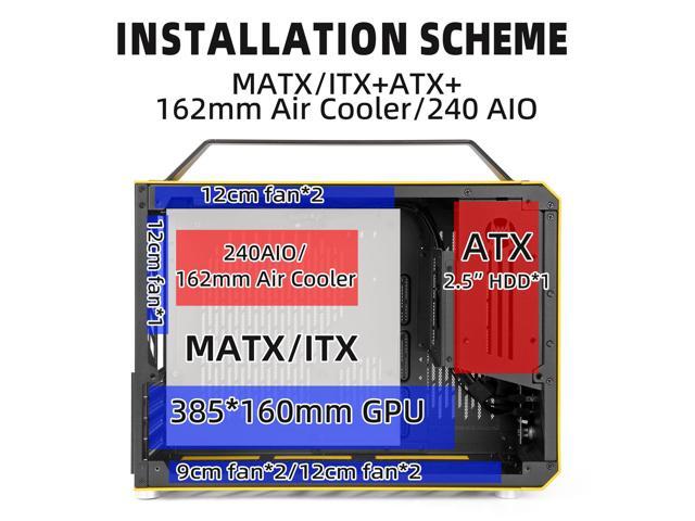 Mechanical Master C+Max Desktop Compact with Handle - MATX case,specially designed for longer GPUs, supporting 240 AIO and ATX14cm/SFX PSU,...