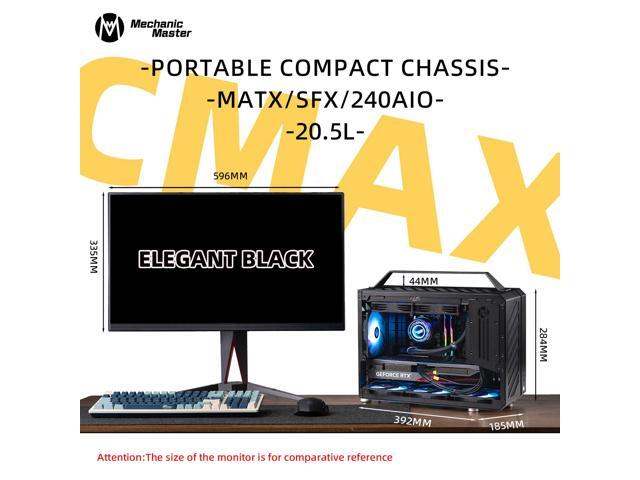 Mechanical Master C+Max Desktop Compact with Handle - MATX case,specially designed for longer GPUs, supporting 240 AIO and ATX14cm/SFX PSU,...