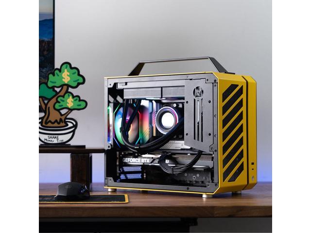 Mechanic master C28 case 17.9L ultra-compact portable handle MATX compatible with 240 Aio /162mm air-cooler options SFX & ATX power supply...