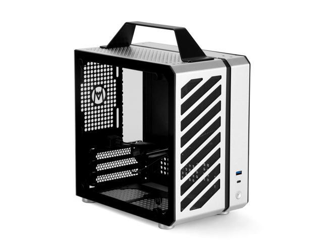 Mechanic Master C24 Mini ITX PC Case, 9.9L Compact Chassis, Support 135mm Air Cooler, SFX PSU, 245mm Graphics Card, Multiple Color Options Silver