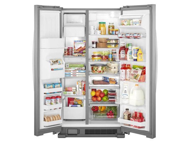Whirlpool - 25 cu. ft 36-inch Wide Side-by-Side Refrigerator - Fingerprint-Resistant Stainless Finish - image 3