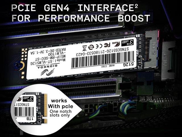Gioneda 512GB M.2 NVMe SSD, 2280 PCIe Gen3x4 Internal Solid State Drive for PC Laptop/Notebook (M.2 2280, 512GB)
