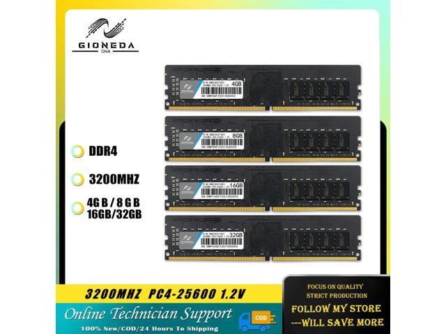 Gioneda DDR4 RAM 8GB/16GB/32GB 3200MHz for Gaming Series Udimm DDR4 for Desktop PC Computer Ram Memory 288 PIN 16GB
