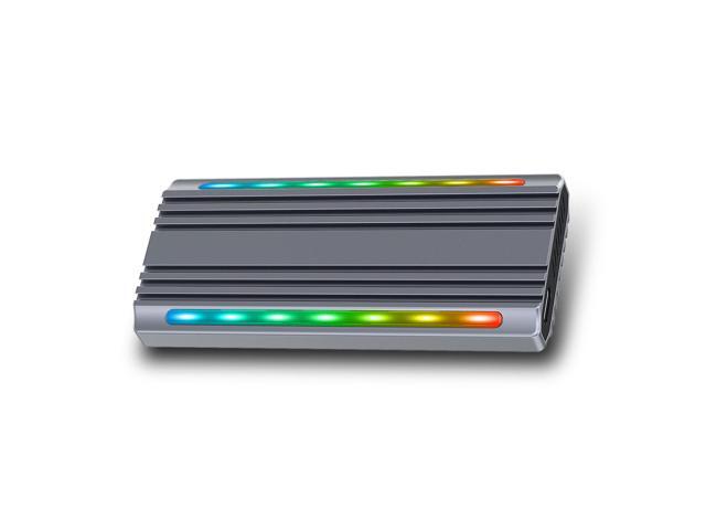 Gioneda RGB Portable Solid State Disk - External 512GB High-Speed Data Transfer Up to 1000MB/s USB 3.1 Type C SSD Drive
