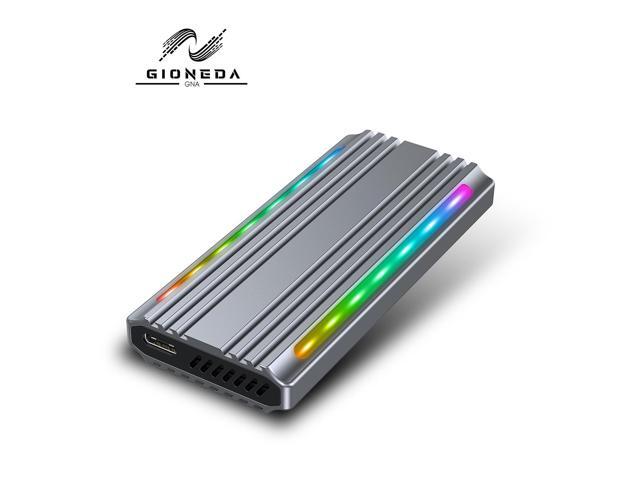 Gioneda RGB Portable Solid State Disk - External 512GB High-Speed Data Transfer Up to 1000MB/s USB 3.1 Type C SSD Drive