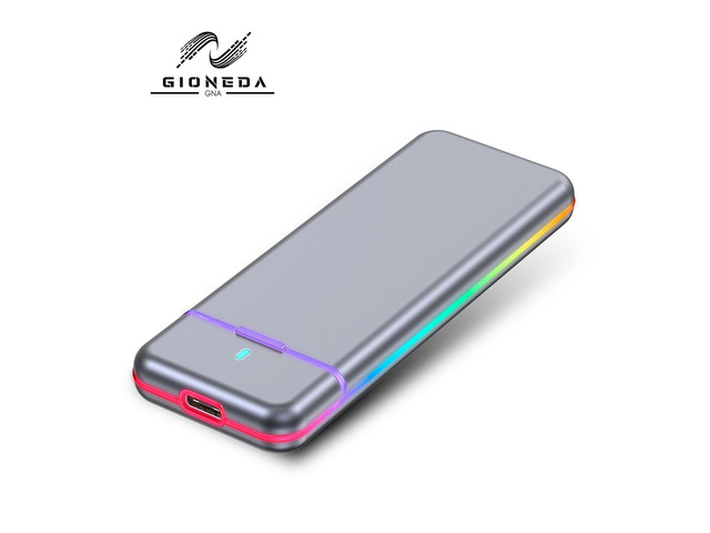 Gioneda RGB Portable External Solid State Disk - High-Speed Data Transfer Up to 1000MB/s- USB 3.1 TypeC - Shockproof - 1TB