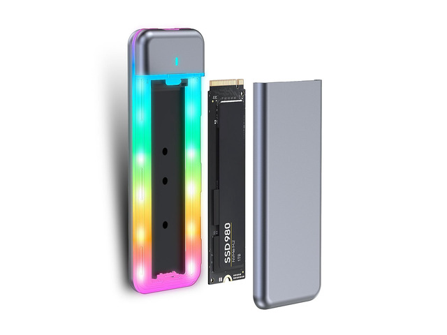 Gioneda RGB Portable External Solid State Disk - High-Speed Data Transfer Up to 1000MB/s- USB 3.1 TypeC - Shockproof - 1TB