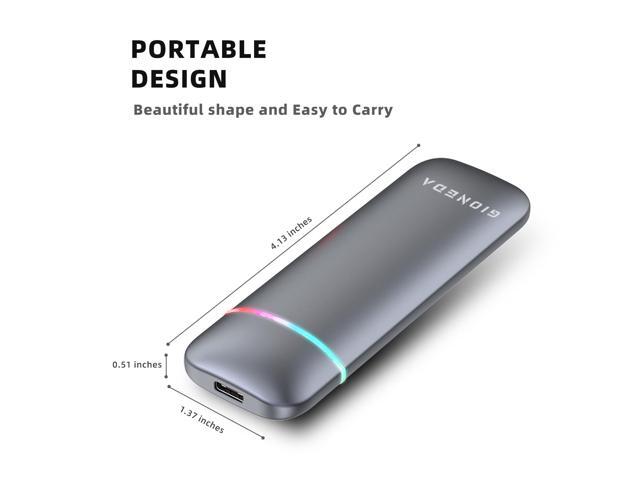 Gioneda RGB External Solid State Disk - High-Speed Transfer Up to 1000MB/s, Portable SSD - USB 3.1 Type C, 1TB