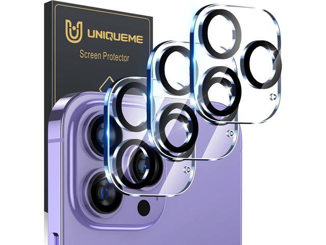 [3 Pack] UniqueMe Compatible with iPhone 14 Pro Max 6.7 inch/iPhone 14 Pro 6.1 inch Camera Lens Protector Tempered Glass,[Case.