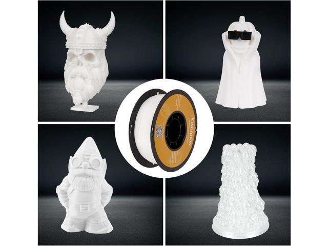 Kingroon PLA 3D Printer Filament, Dimensional Accuracy +/- 0.02 mm, 1 kg Spool(2.2lbs), 1.75 mm,White