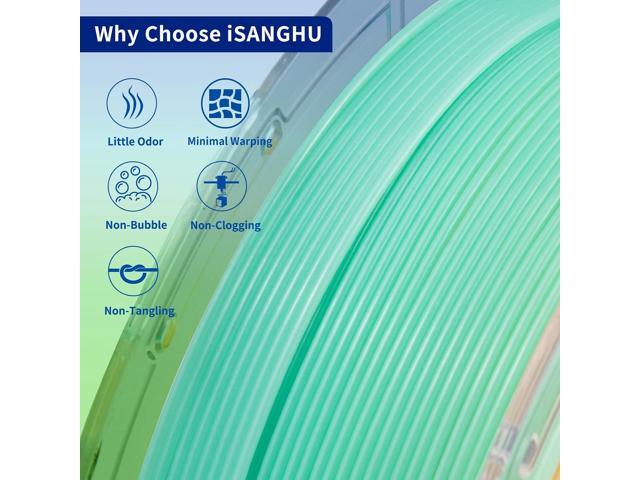 3D Printer PETG Filament Translucent 1.75mm High Light Transmittance 3D Printing Filament,Print speed 30-600mm/s PETG Filament,Neatly Wound Ocean...
