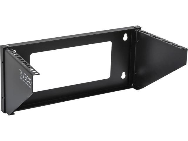 RIVECO 5U Wall Mount Vertical Rack Network Bracket Firm Constructed Easy Assembly Narrow Space Mounting Racks for AV & Stereo Equipment Black