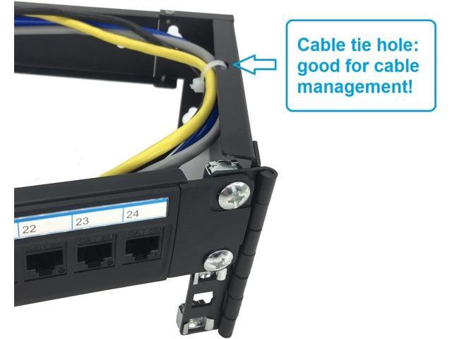 Jingchengmei 2U 19-inch Hinged Wall Mount Patch Panel Bracket- 6-inch Deep Foldable Horizontal Rack for 19' Networking Equipments (JCM-HWMB2U)
