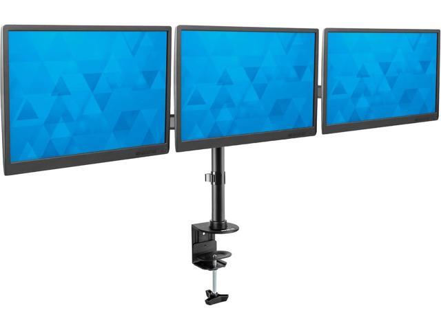 Mount-It! Triple Monitor Mount 3 Screen Desk Stand for LCD Computer Monitors for 19 20 22 23 24 27 Inch Monitors VESA 75 and 100 Compatible Full...