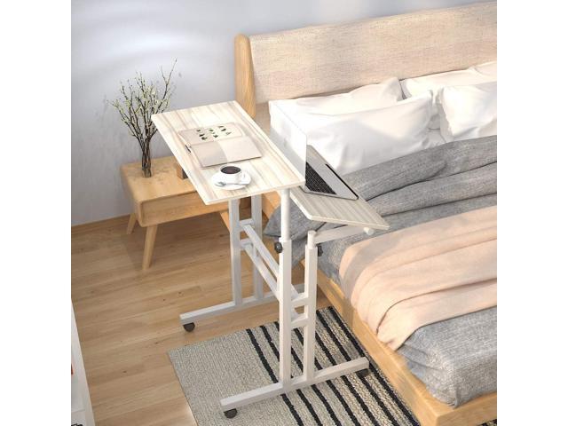 DlandHome Mobile Standing Desk Stand Up Desk Rolling Desk, Stand Sit Desk Mobile Computer Desk Adjustable Standing Desk 23.6inches Table...