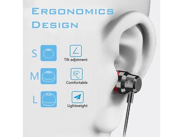 3 Pack Wired Earbuds, Wired in-Ear Headphones with Microphone and Volume Control, Noise Isolation, Pure Sound, Lightweight 3.5mm Earbuds Compatible...