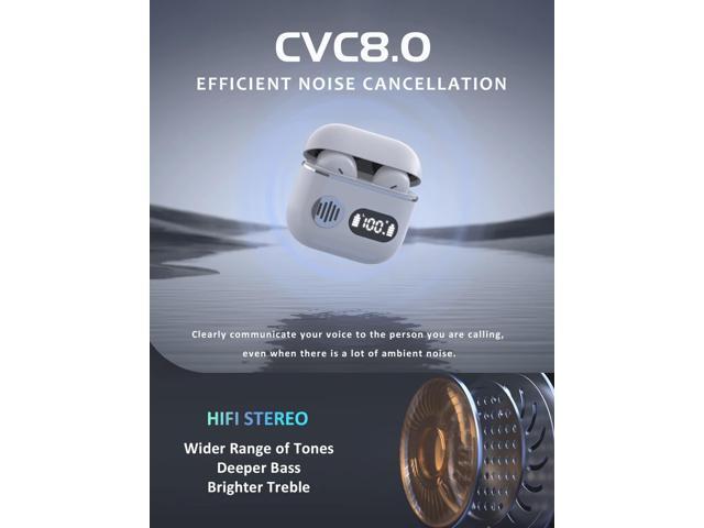 Wireless Earbuds Bluetooth 5.2 Ear Buds True Wireless Headphones,in-Ear Bluetooth Earphones,HiFi Stereo Touch Control,ENC Noise Cancelling Ear Bud...