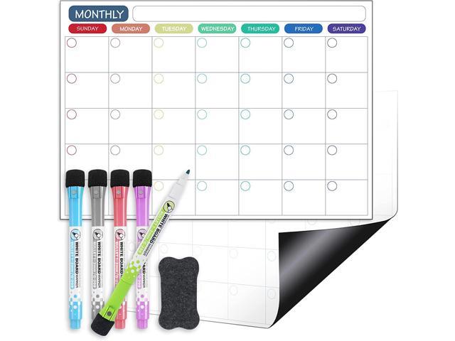 Magnetic Dry Erase Calendar for Fridge, Kitchen Fridge Magnets Calendar Whiteboard, Reusable Monthly Planner, Magnetic Refrigerator Calendar for. photo