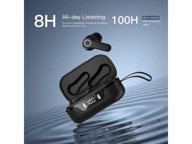 Wireless Earbuds, Bluetooth 5.2 Earphone with Microphone, Touch Control Ear Buds, IPX7 Waterproof, in Ear Noise Cancelling Ecouteur Bluetooth Sans...