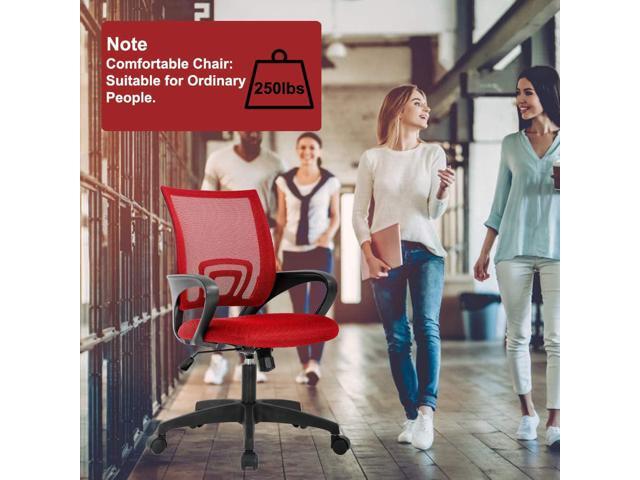 Home Office Chair Ergonomic Desk Chair Mesh Computer Chair with Lumbar Support Armrest Executive Rolling Swivel Adjustable Mid Back Task Chair for...
