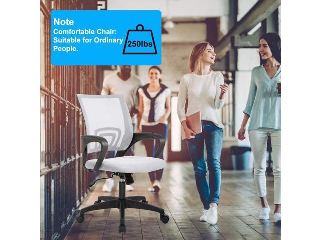 Home Office Chair Ergonomic Desk Chair Mesh Computer Chair with Lumbar Support Armrest Executive Rolling Swivel Adjustable Mid Back Task Chair for...