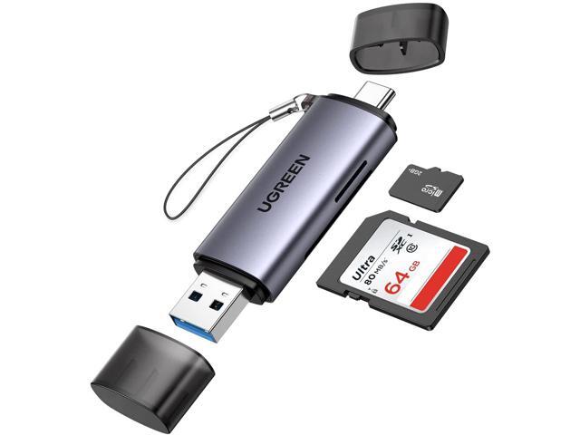 UGREEN SD Card Reader USB C and USB 3.0 Micro SD Card Reader 2 in 1 Memory Card Adapter for SD SDHC SDXC Micro SD MMC UHS-I Compatible with MacBook.