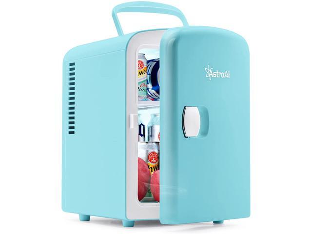 AstroAI Mini Fridge, 4 Liter/6 Can AC/DC Portable Thermoelectric Cooler and Warmer Refrigerators for Skincare, Beverage, Food, Cosmetics, Home,. photo
