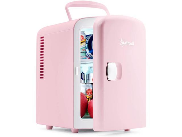 AstroAI Mini Fridge, 4 Liter/6 Can AC/DC Portable Thermoelectric Cooler and Warmer Refrigerators for Skincare, Beverage, Food, Cosmetics, Home,. photo