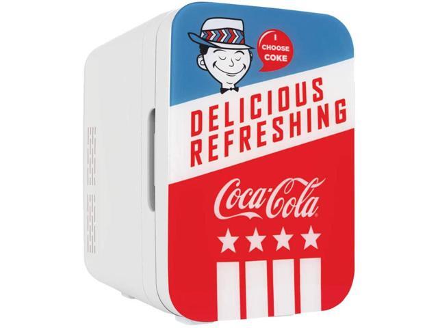 Cooluli Retro Coca-Cola Mini Fridge for Bedroom - Car, Office Desk & College Dorm Room - 10L/12 Can Small Refrigerator - AC/DC 12V Portable Cooler. photo