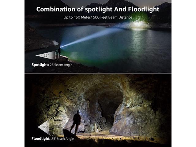 LE Headlamp Rechargeable, LED Head Lamp with 6 Modes for Camping & Hiking Gear Essentials, IPX4 Waterproof High Lumen Bright Headlight Flashlights...