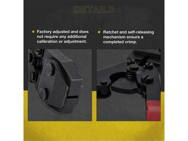 KOTTO Pex Crimping Clamp Cinch Tool and Pipe Hose Cutter Meets ASTM 2098 & Stainless Steel Pipe Clamps, Pipe Fitting Tool Kit Sizes from 3/8' to 1'...
