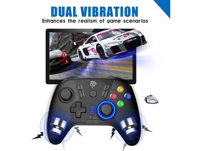 EasySMX Wireless Gaming Controller for Windows PC/Steam Deck/PS3/Android TV BOX, Dual Vibrate Plug and Play Gamepad Joystick with 4 Customized...