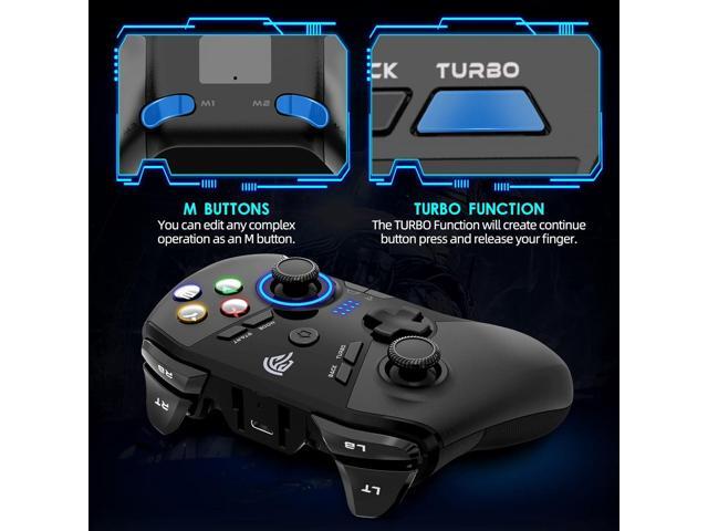 EasySMX Wireless Gaming Controller for Windows PC/Steam Deck/PS3/Android TV BOX, Dual Vibrate Plug and Play Gamepad Joystick with 4 Customized...