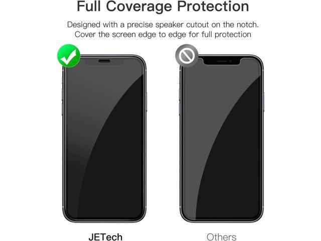 JETech Full Coverage Screen Protector for iPhone 11/XR 6.1-Inch, Black Edge, Tempered Glass Film with Easy Installation Tool, Case-Friendly, HD...