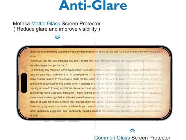 Mothca [2+2 Pack Matte Glass Screen Protector for iPhone 14 Pro with Camera Lens Glass Protector Anti-Glare & Anti-Fingerprint Tempered Glass Clear...