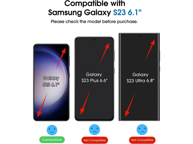 amFilm 2+2 Pack OneTouch Compatible with Samsung Galaxy S23 5G 6.1 Inch Tempered Glass Screen Protector, 9H Hardness with Tempered Glass Camera...