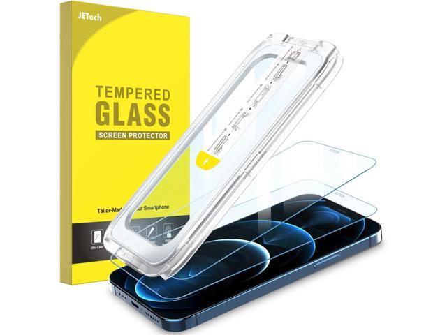 JETech One Touch Install Screen Protector for iPhone 12 Pro Max 6.7-Inch, Full Coverage Tempered Glass Film, Auto Alignment Tool Kit, HD Clear,...