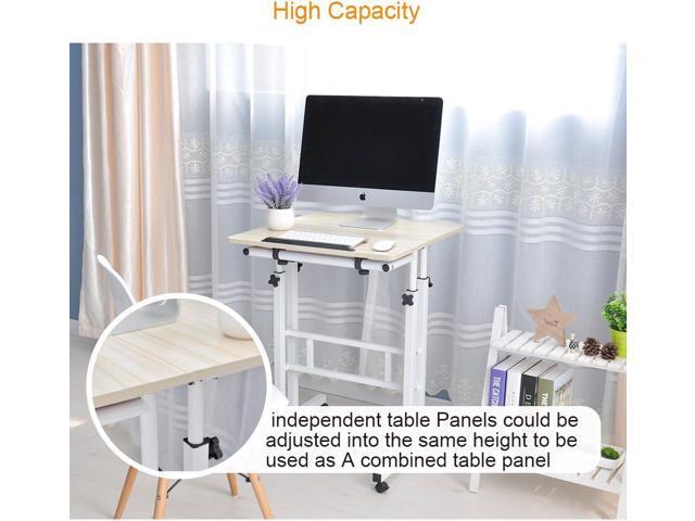 soges Mobile Standing DeskAdjustable Height, Roling Sit-Stand Desk, Small Standing Computer Desk Workstation on Wheels, Sit Stand Up Desk for Home...