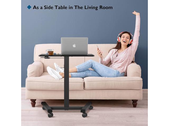 BONTEC 25.6 x 17.7 Inch Mobile Stand Up Desk, Podium, Rolling Standing Desk Up to 33LBS with Wheels and Stoppers, Laptop Standing Desk Height...