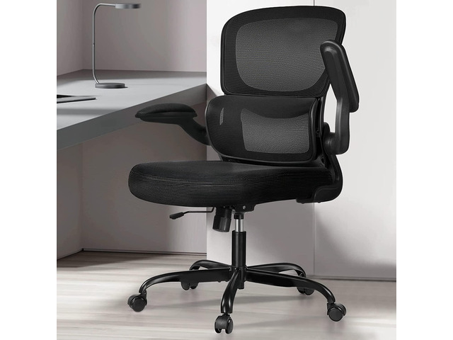 Razzor Office Chair, Ergonomic Desk Chair with Lumbar Support and Adjustable Armrests, Breathable Mesh Mid Back Computer Chair, Reclining Task...