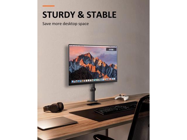 Suptek Single LED LCD Monitor Desk Mount for 1 / One Screen up to 27 inch Heavy Duty Adjustable Stand (MD6401)