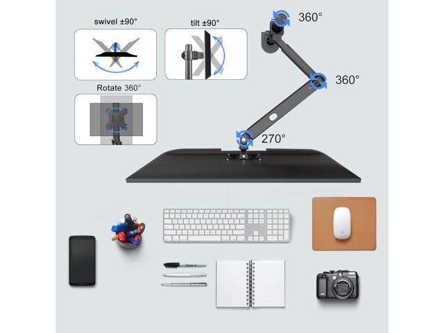 Pholiten Premium Single Monitor Arm for 13-32 Inch Computer Holds 22 lbs,Gas Spring Monitor Stand for Desk with Swivel/Tilt/Rotation, VESA 75x75 or...