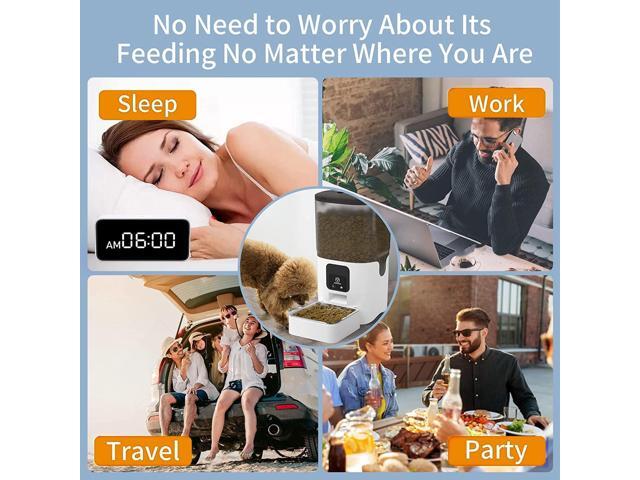 Smart Automatic Cat Feeders: WiFi Pet Feeder with APP Control for Remote Feeding, Detachable for Easy Clean, Automatic Cat Food Dispenser with...