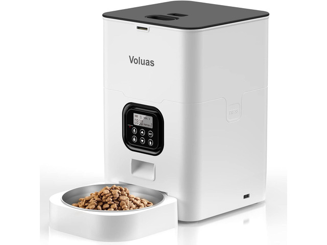 Automatic Cat Feeders - Timed Pet Feeder for Cats and Dogs with Dry Food Dispens