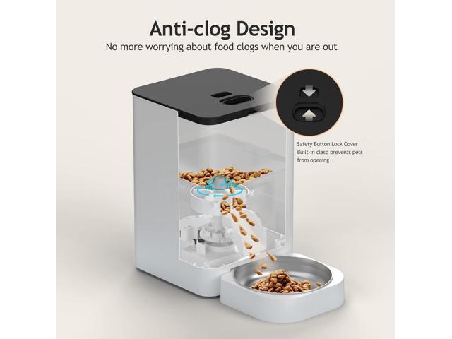 Automatic Cat Feeders - Timed Pet Feeder for Cats and Dogs with Dry Food Dispenser, Desiccant Bag, Programmable Portion Control, 4 Daily Meals, 10s...