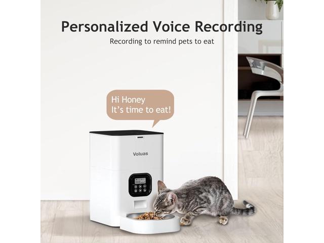 Automatic Cat Feeders - Timed Pet Feeder for Cats and Dogs with Dry Food Dispenser, Desiccant Bag, Programmable Portion Control, 4 Daily Meals, 10s...
